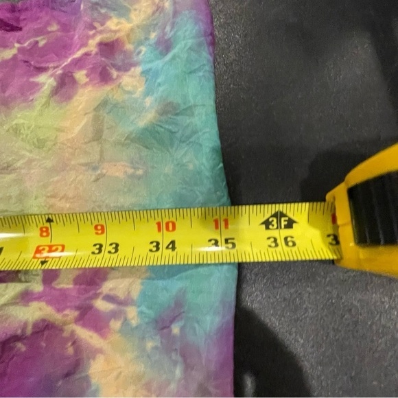 Artisan tie dyed infinity scarf silk handmade in shades of purple, magenta - Picture 8 of 15